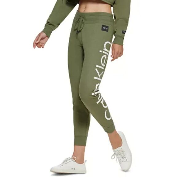 Calvin Klein Performance Plus Size Jumbo Logo Jogger Pants - Picture 1 of 2